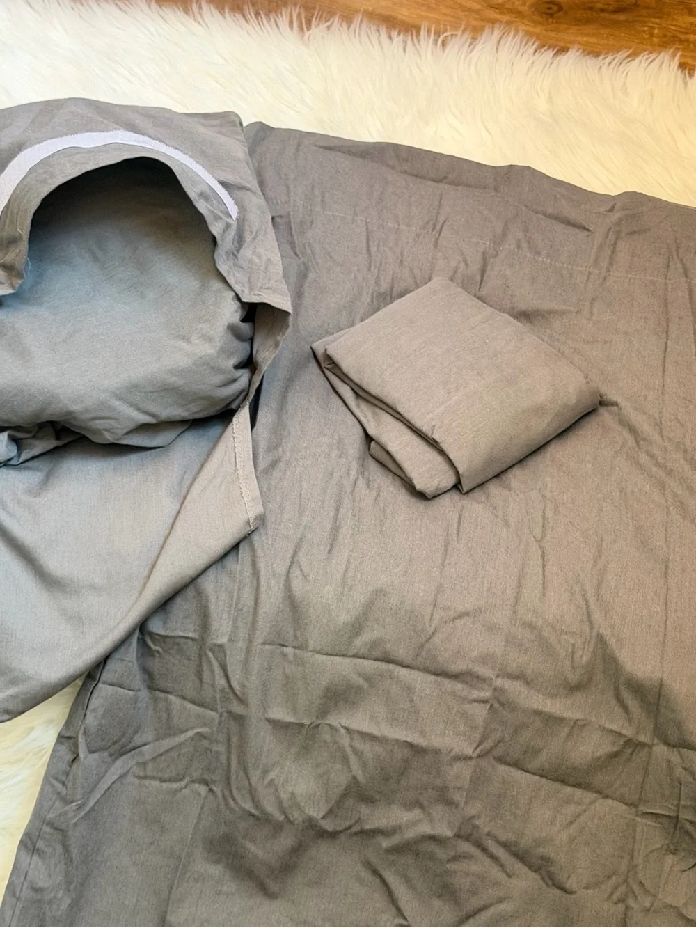 Mainstays Gray Cotton Blend Sheet Set - Solid Gray